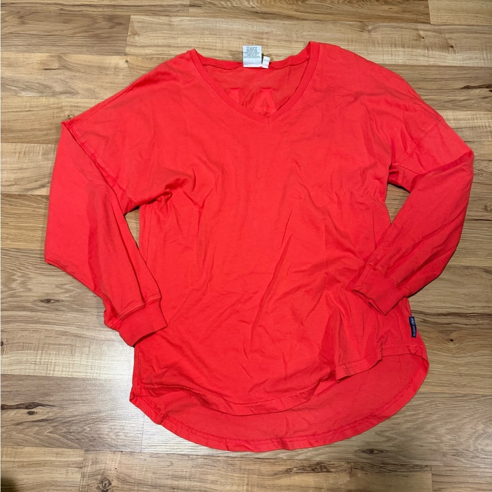 Women's Red V-Neck Top